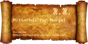 Mitterhöfer Muriel névjegykártya